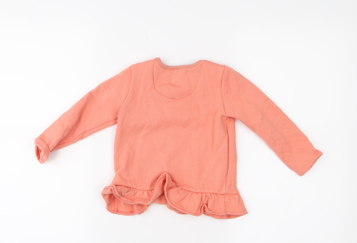 Fred & Flo Girls Pink   Pullover Jumper Size 12-18 Months