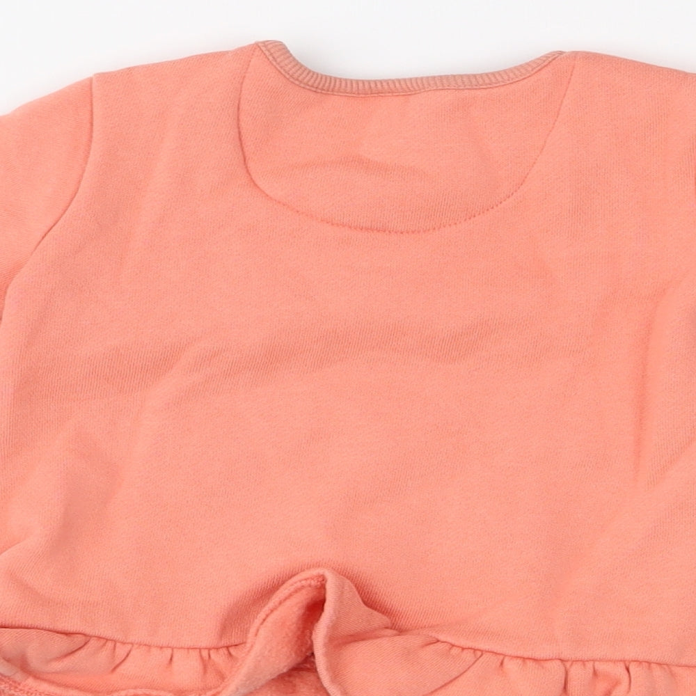 Fred & Flo Girls Pink   Pullover Jumper Size 12-18 Months