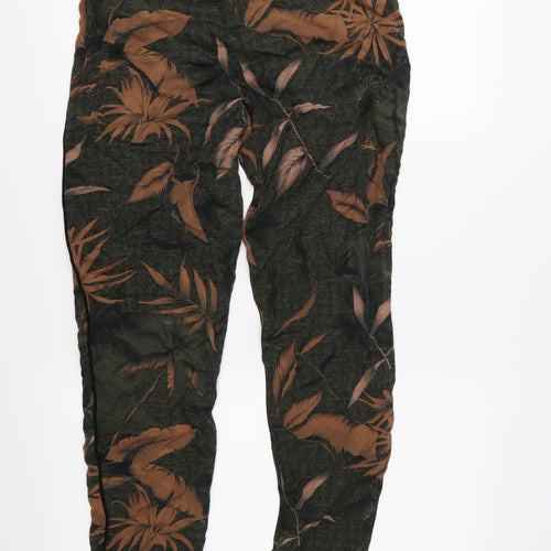 TU Womens Green Floral  Trousers  Size 10 L25 in