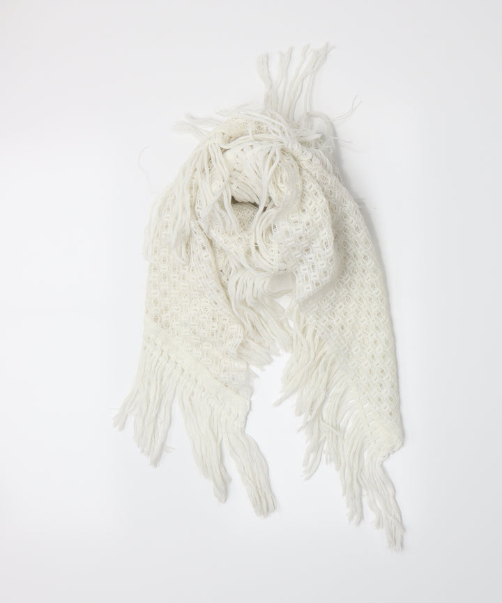 Preworn Womens White  Knit  Scarf