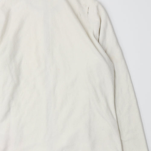 Marks and Spencer Womens White  Fleece Jacket  Size 14
