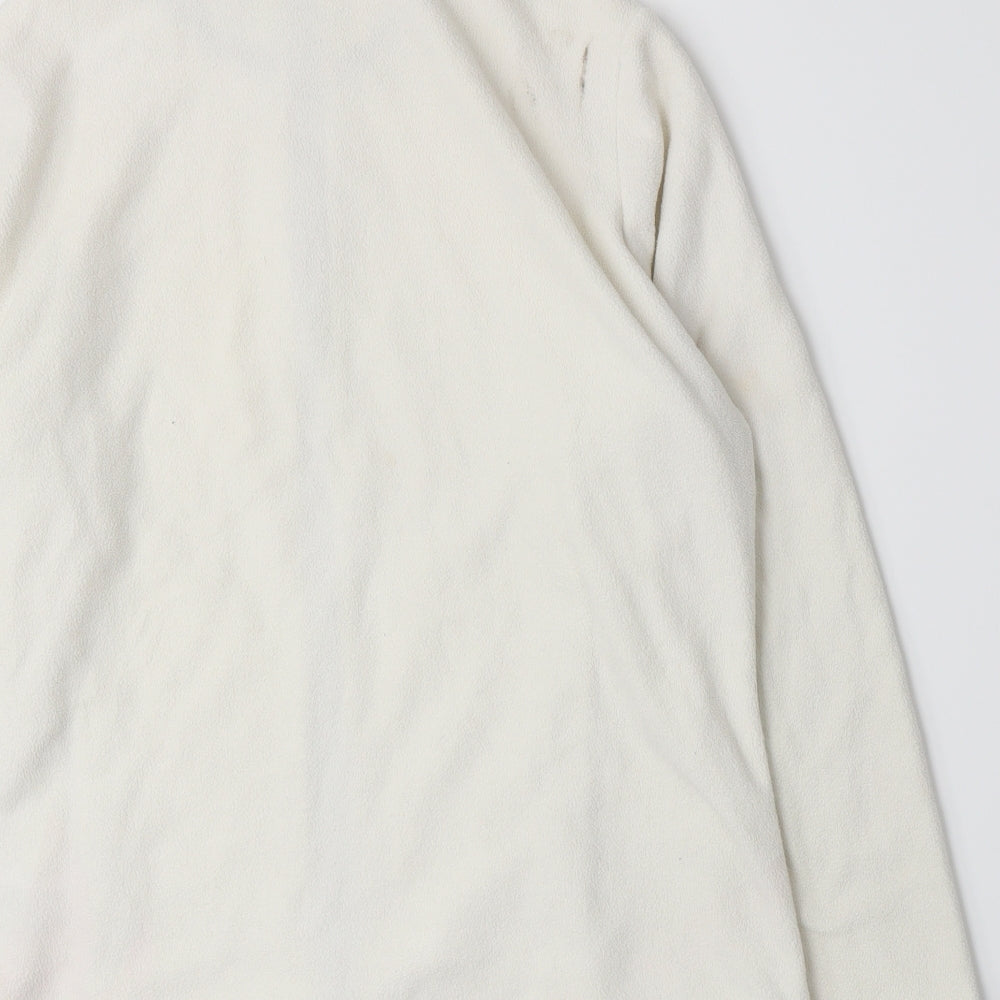 Marks and Spencer Womens White  Fleece Jacket  Size 14