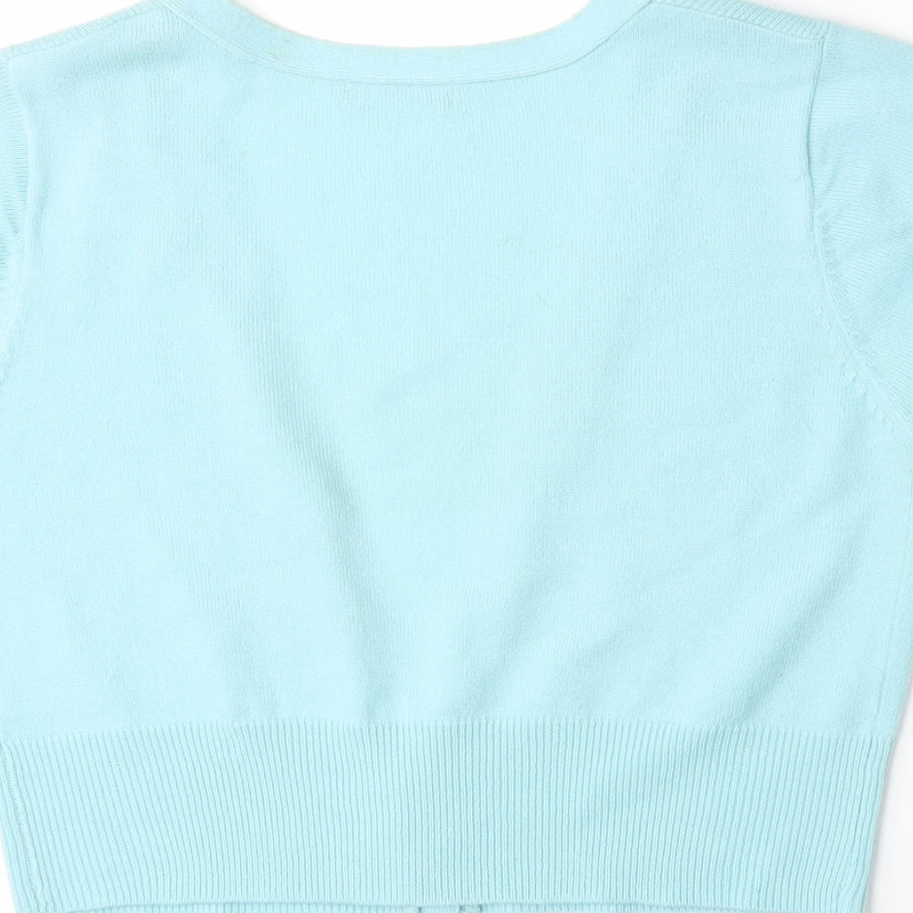 TU Womens Blue  Knit Cardigan Jumper Size 12