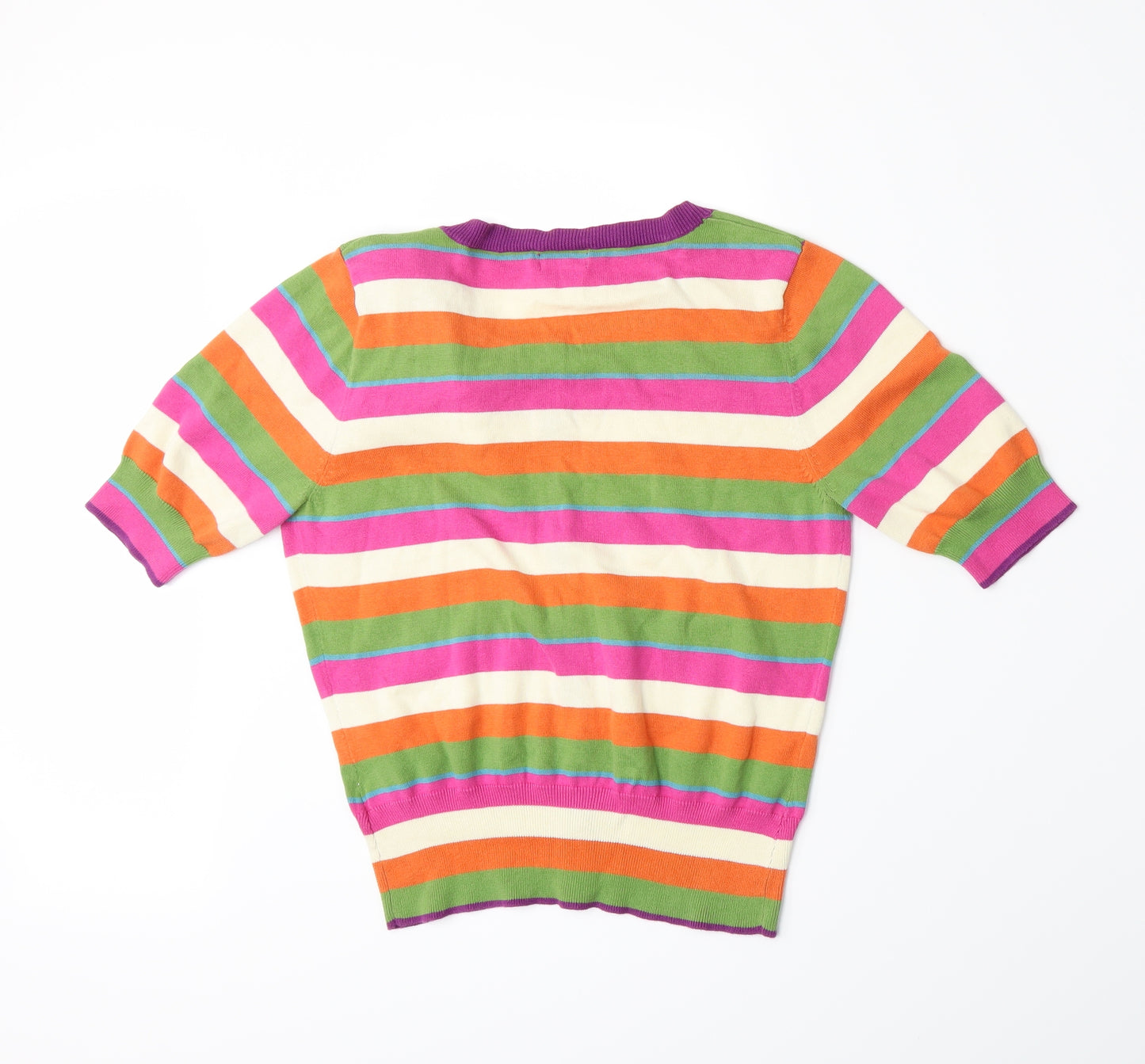 Phase Eight Womens Multicoloured Striped Knit Cardigan Jumper Size 10