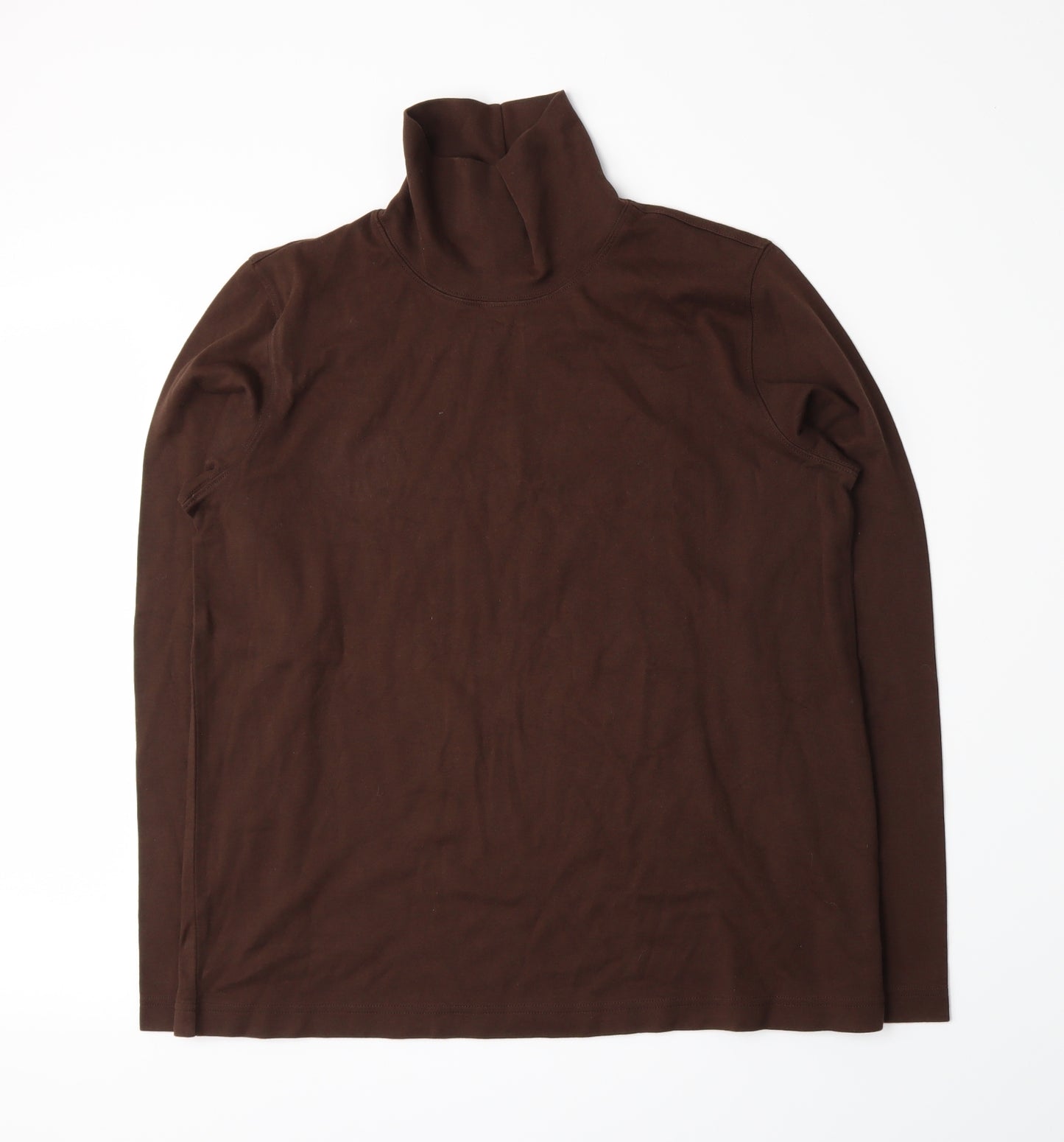 Lands' End Womens Brown   Basic T-Shirt Size 10