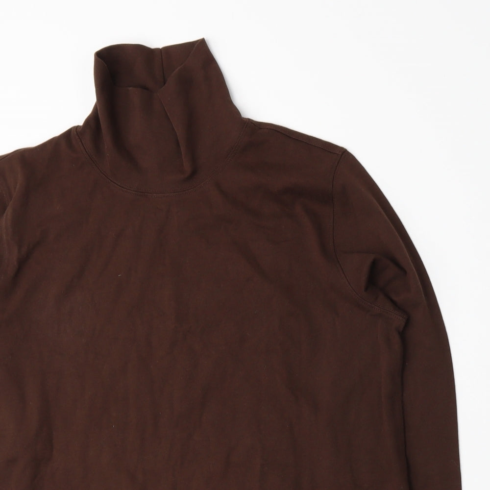 Lands' End Womens Brown   Basic T-Shirt Size 10