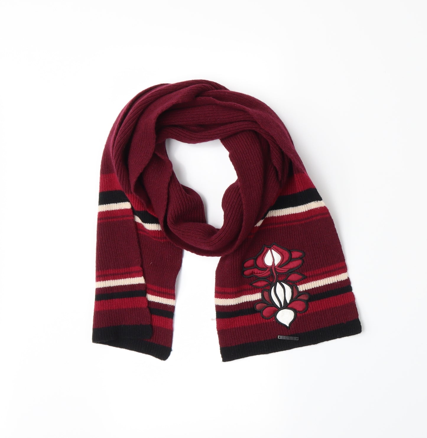 ELLE Womens Silver  Knit  Scarf