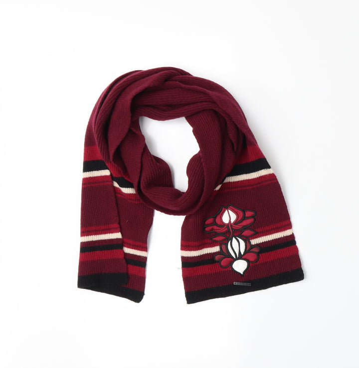 ELLE Womens Silver  Knit  Scarf
