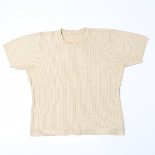 Preworn Womens Beige  Knit Pullover Jumper Size M