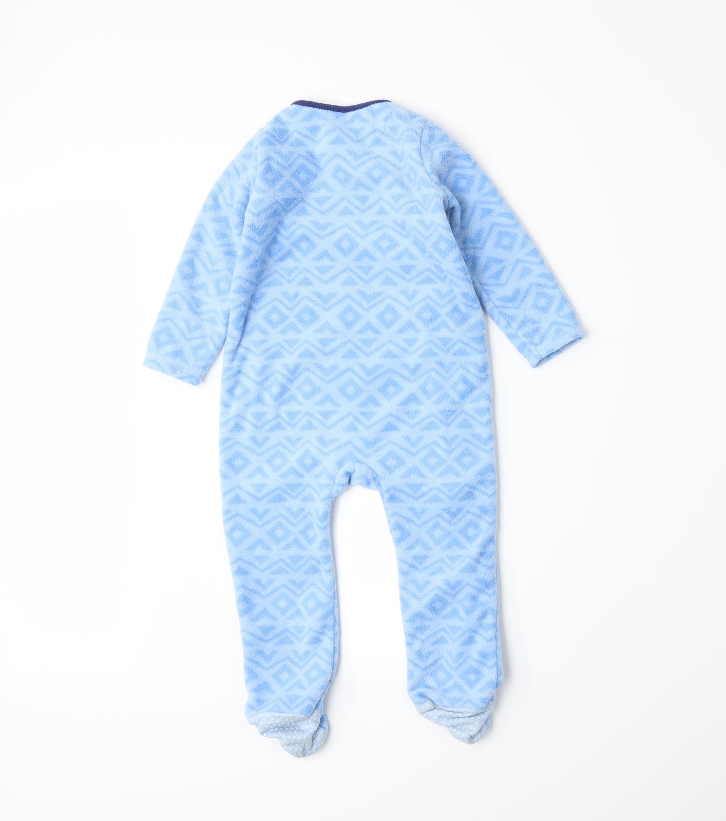Disney Baby Boys Blue Geometric  Babygrow One-Piece Size 12-18 Months