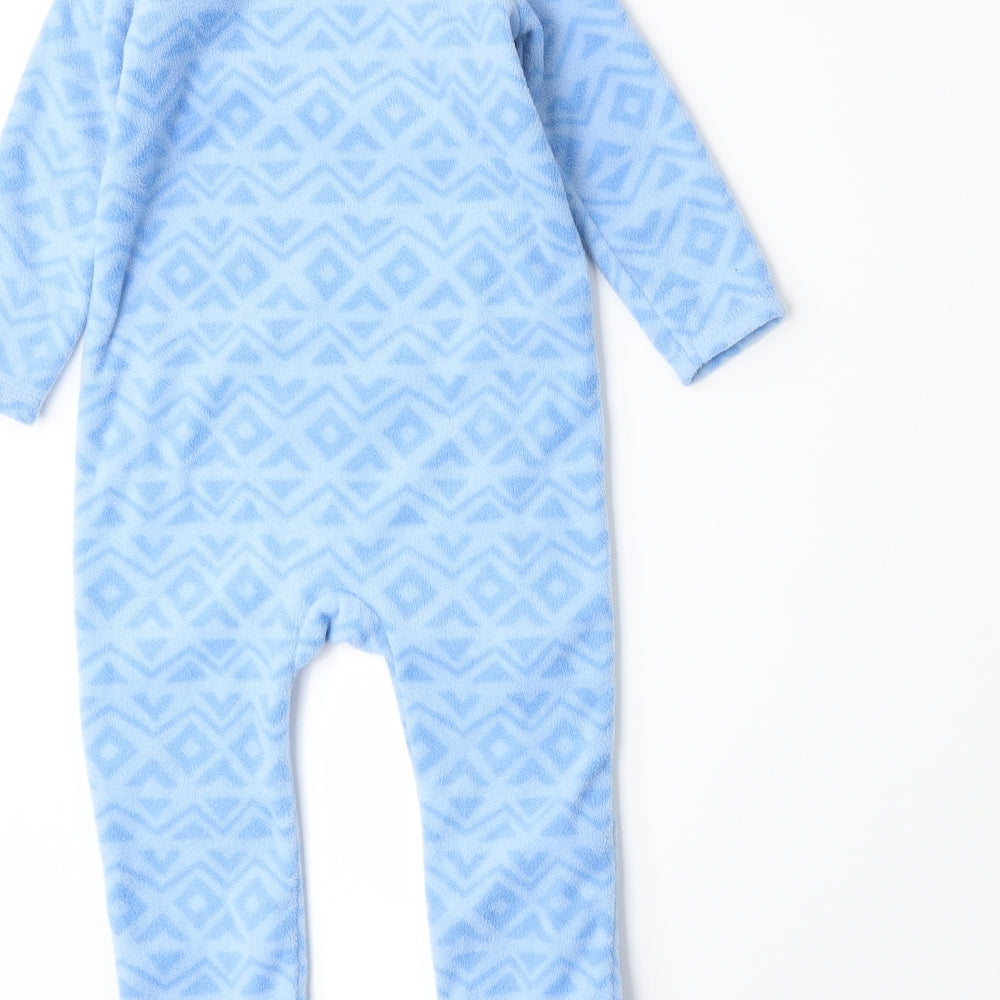 Disney Baby Boys Blue Geometric  Babygrow One-Piece Size 12-18 Months