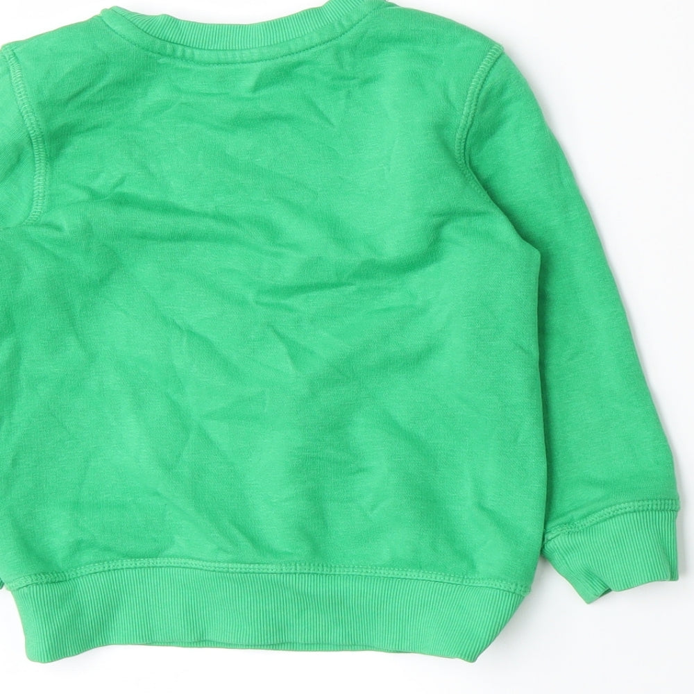 George Boys Green  Jersey Pullover Sweatshirt Size 2-3 Years