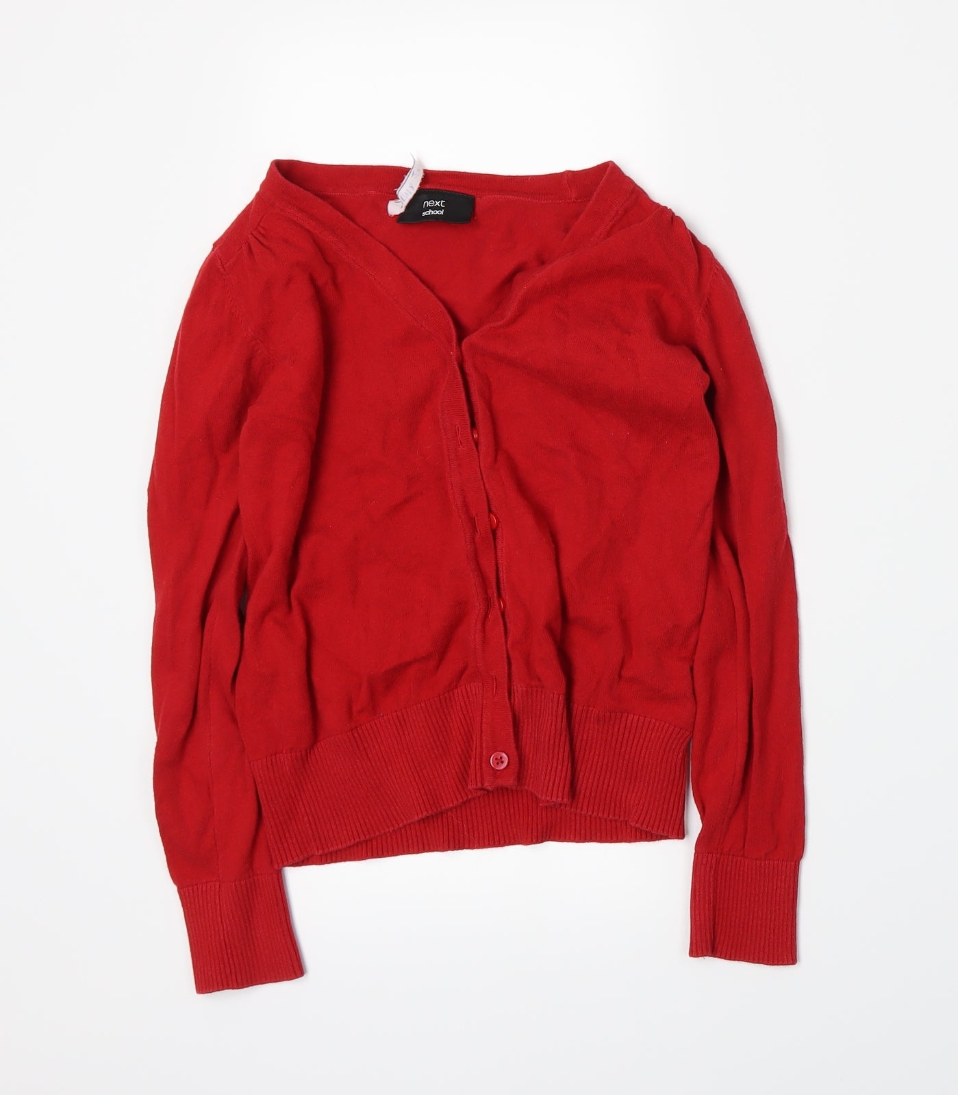 NEXT Girls Red  Knit Cardigan Jumper Size 9 Years