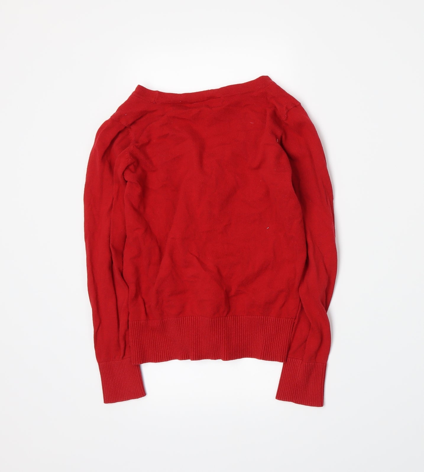 NEXT Girls Red  Knit Cardigan Jumper Size 9 Years