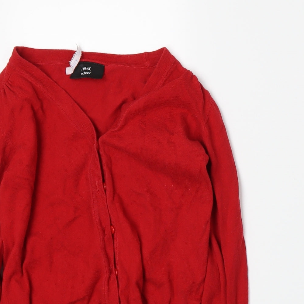 NEXT Girls Red  Knit Cardigan Jumper Size 9 Years