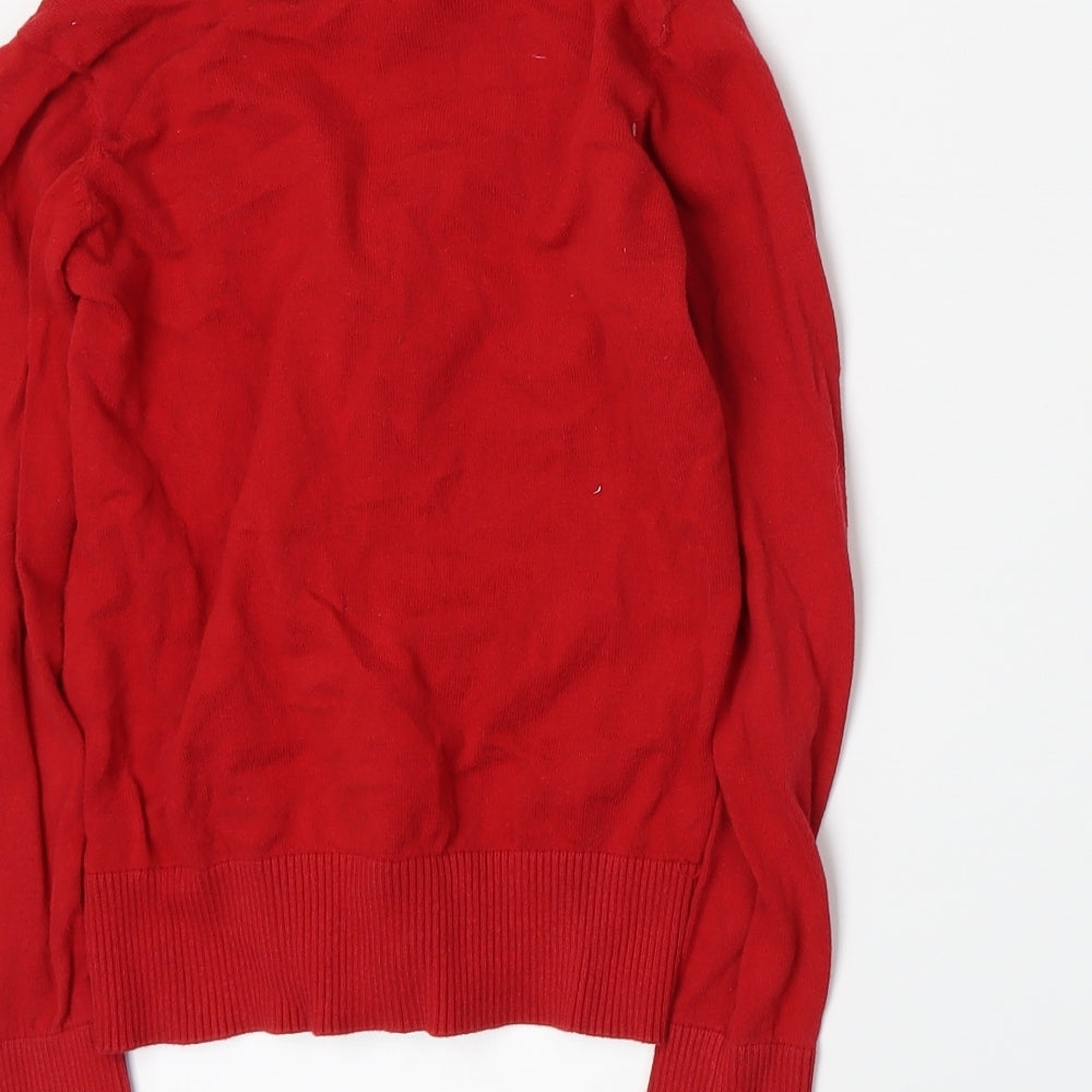 NEXT Girls Red  Knit Cardigan Jumper Size 9 Years