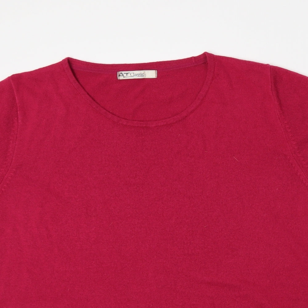 Marks and Spencer Womens Pink  Knit Pullover Jumper Size 18