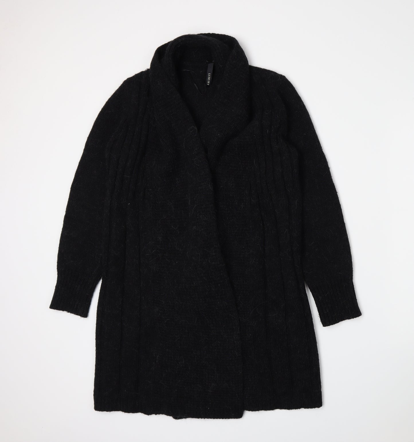 BHS Womens Black  Knit Cardigan Jumper Size 10