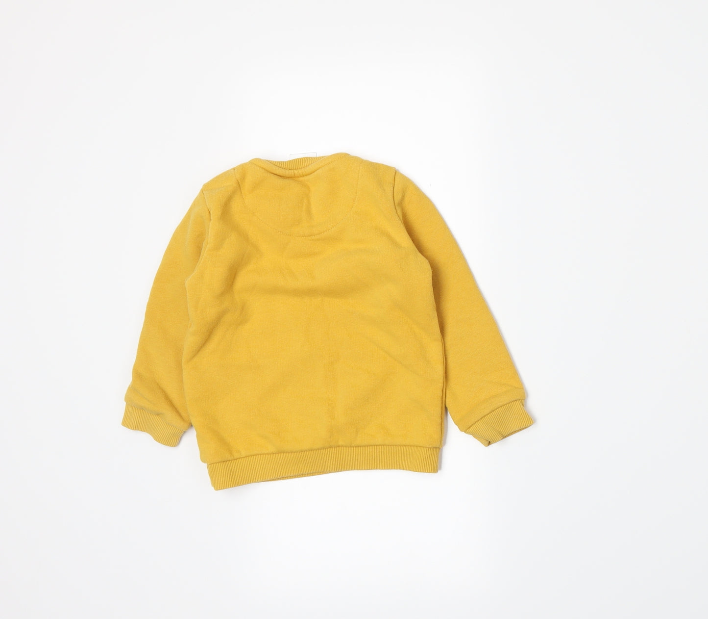 Peanuts Boys Yellow  Jersey Pullover Jumper Size 18-24 Months