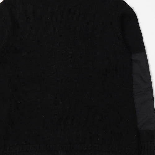 Bianca Womens Black  Knit Full Zip Jumper Size 10