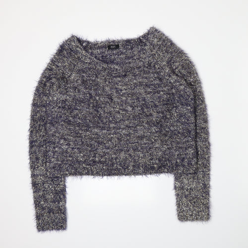 F&F Womens Blue  Knit Pullover Jumper Size 14