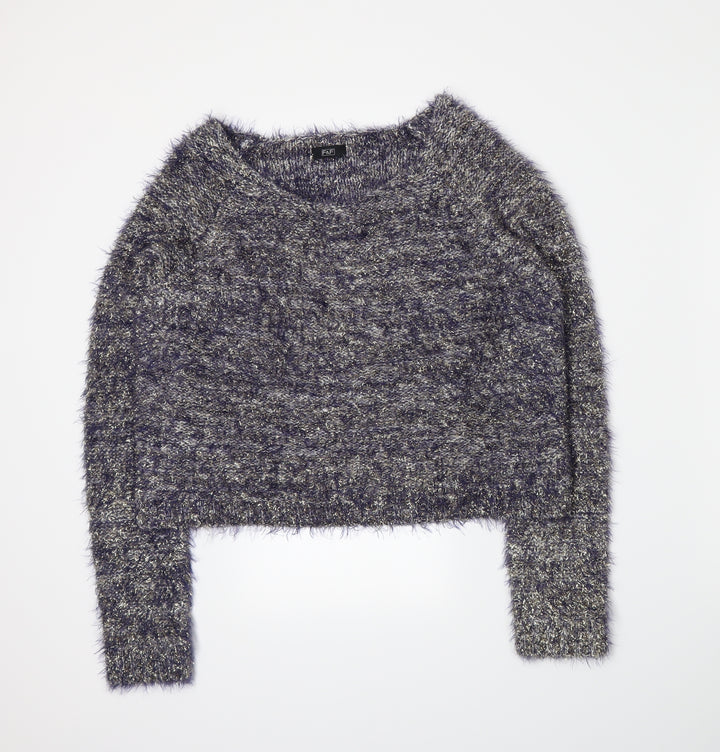 F&F Womens Blue  Knit Pullover Jumper Size 14