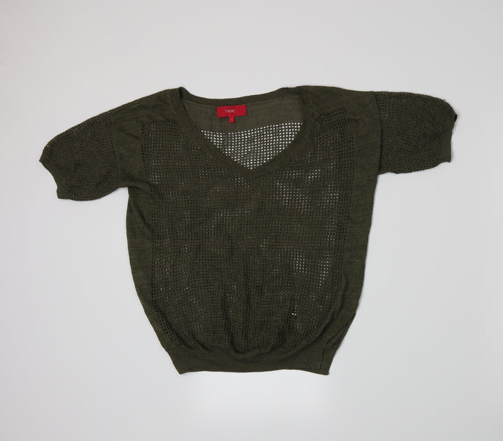 NEXT Womens Green Knit Pullover Jumper Size 6