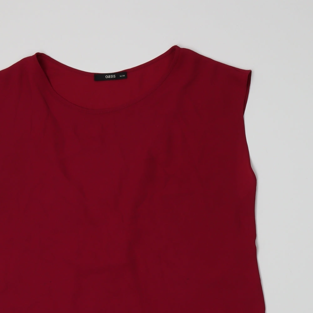 Oasis Womens Red   Basic Tank Size 14