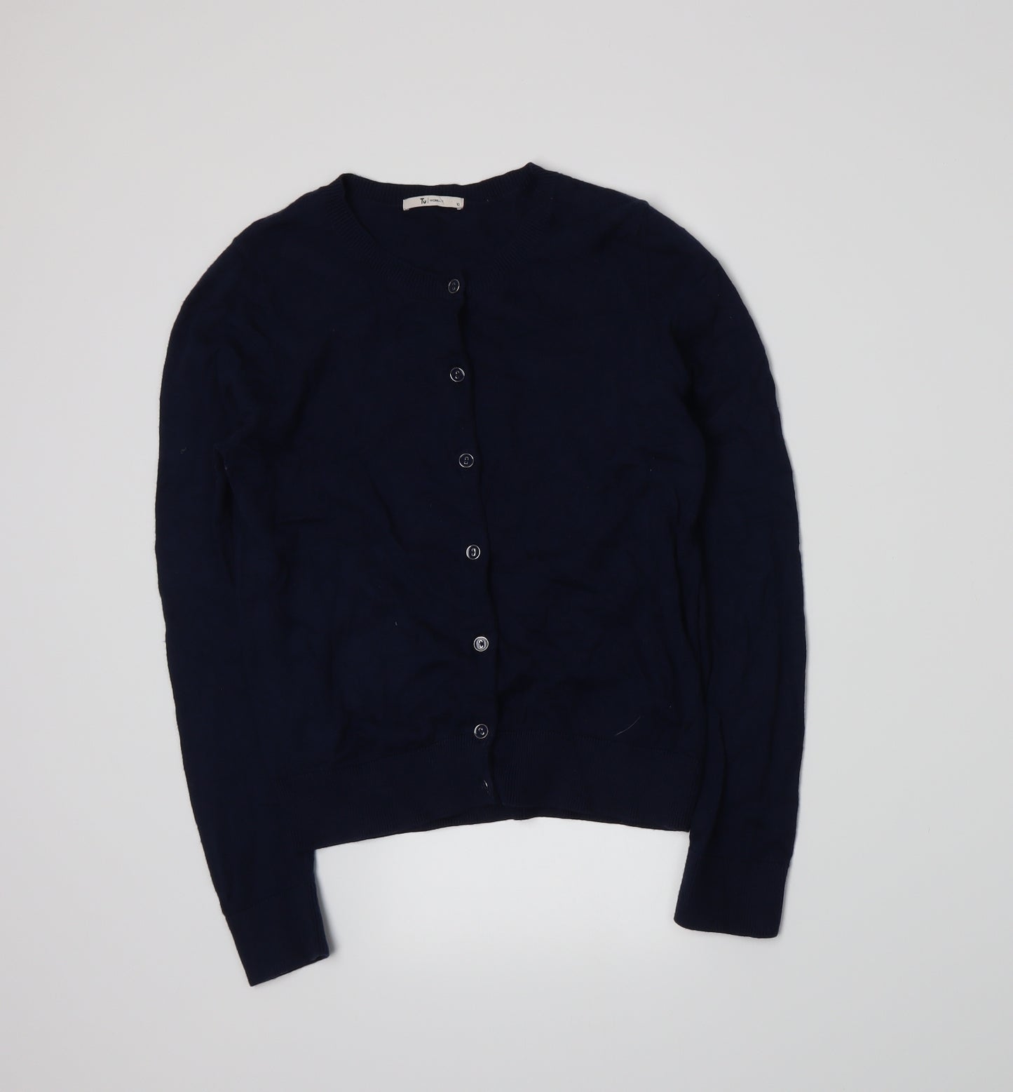TU Womens Blue  Knit Cardigan Jumper Size 10