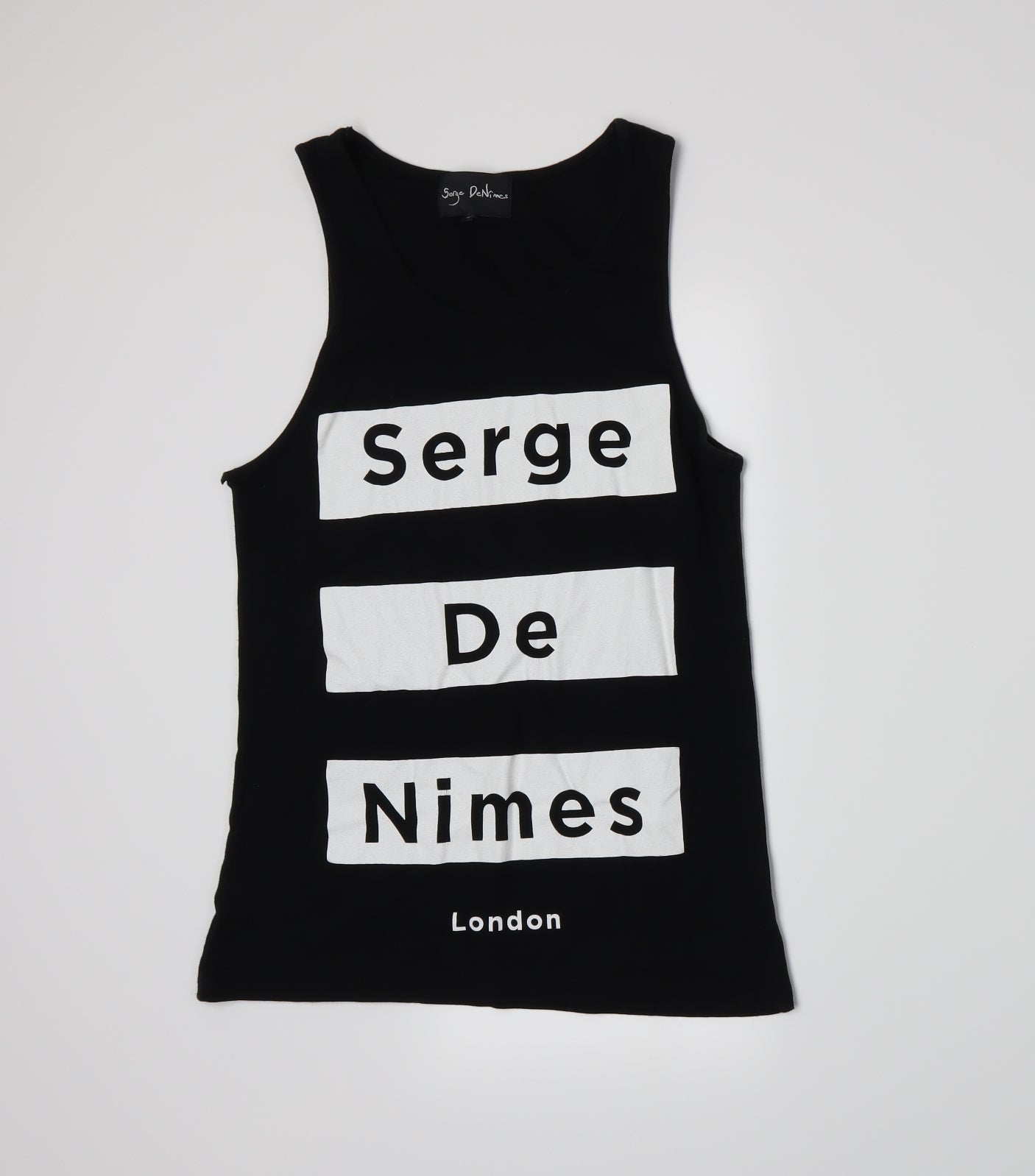 Serge Denimes Mens Black    T-Shirt Size S