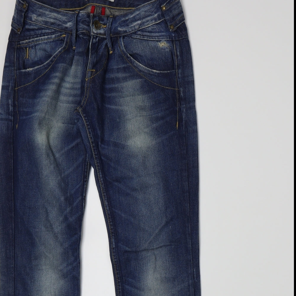 Fornarina Womens Blue  Denim Straight Jeans Size 8 L28 in
