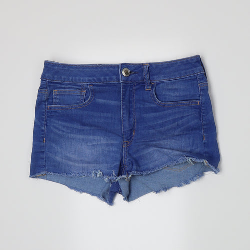 American Eagle Outfitters Womens Blue  Denim Hot Pants Shorts Size 10