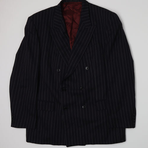 Pierre Cardin Mens Blue Striped  Jacket Suit Jacket Size XL