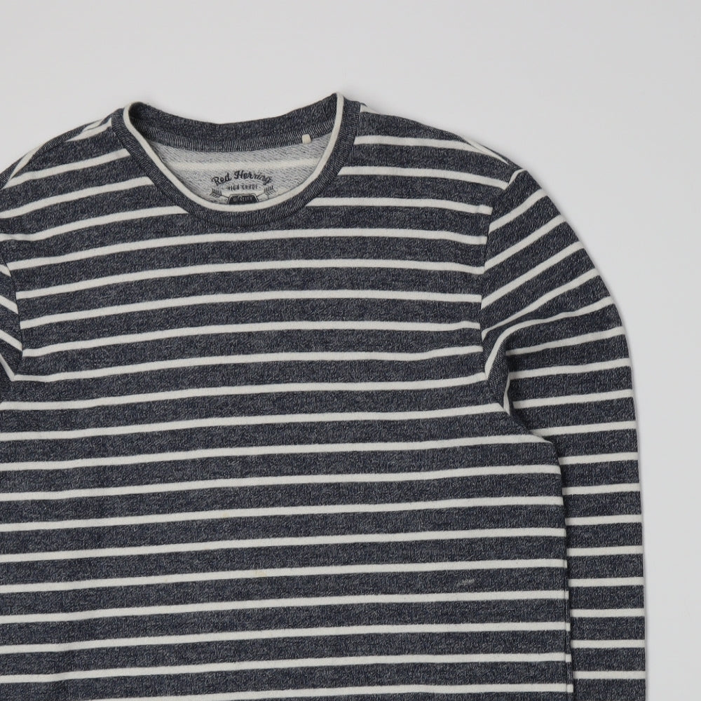 Red Herring Mens Blue Striped   T-Shirt