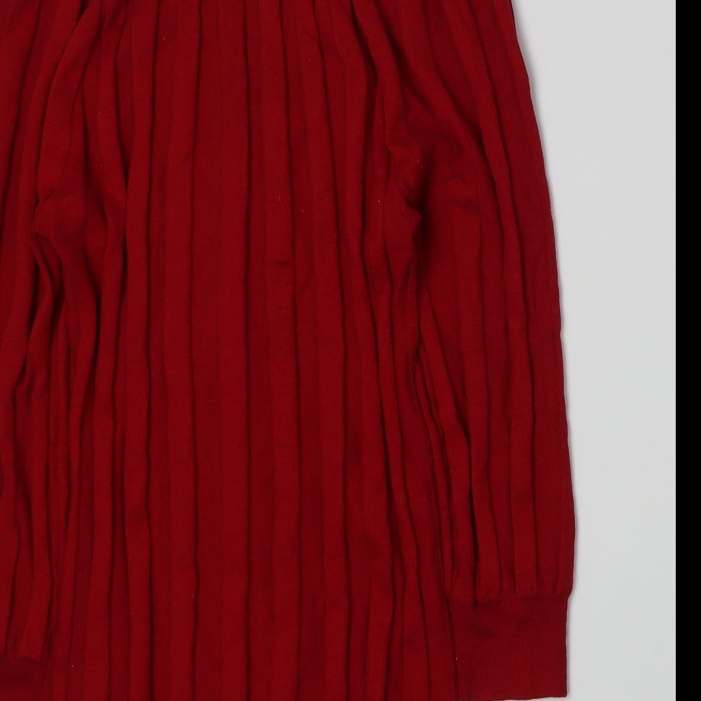 et vous Womens Red  Knit Pullover Jumper Size 12