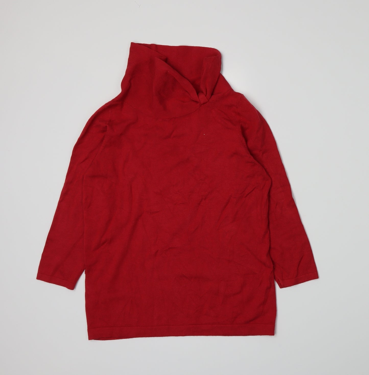 Marks and Spencer Womens Red  Knit Pullover Jumper Size 14