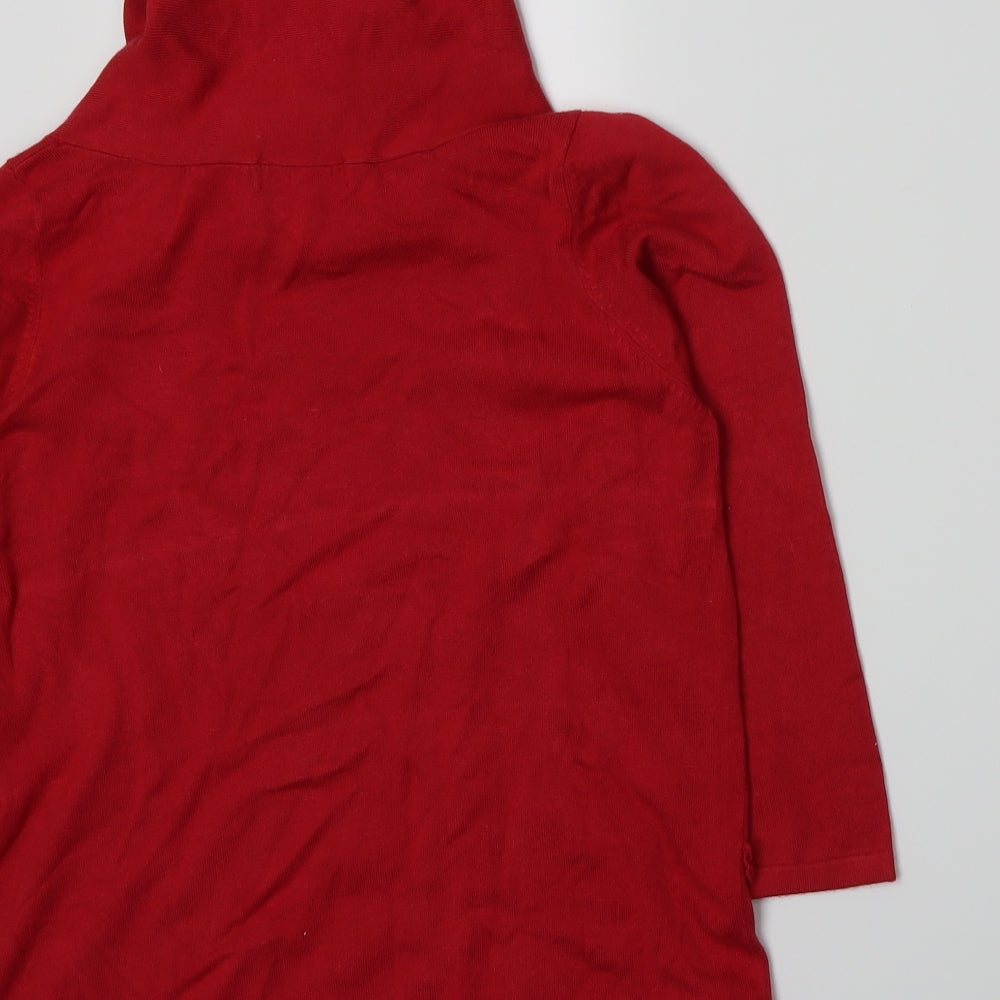 Marks and Spencer Womens Red  Knit Pullover Jumper Size 14