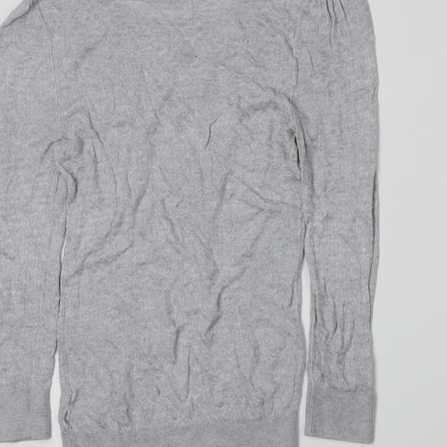 H&M Womens Grey  Knit Pullover Jumper Size XS