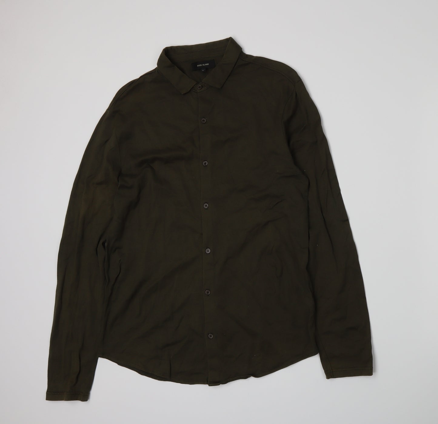 River Island Mens Green    Polo Size S