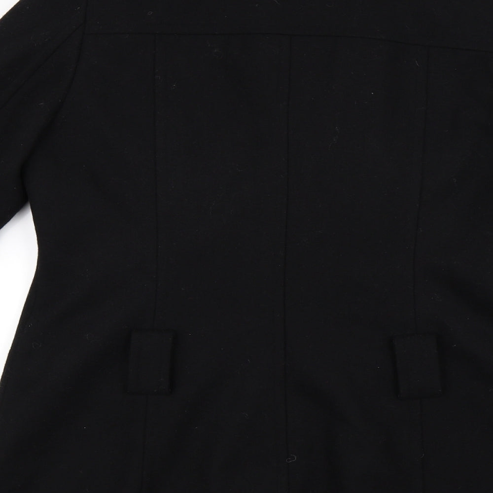 Dorothy Perkins Womens Black   Pea Coat Coat Size 12