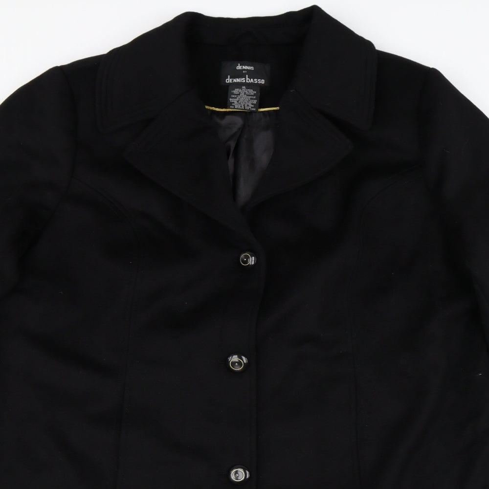 Dennis Basso Mens Black   Trench Coat Coat Size XL