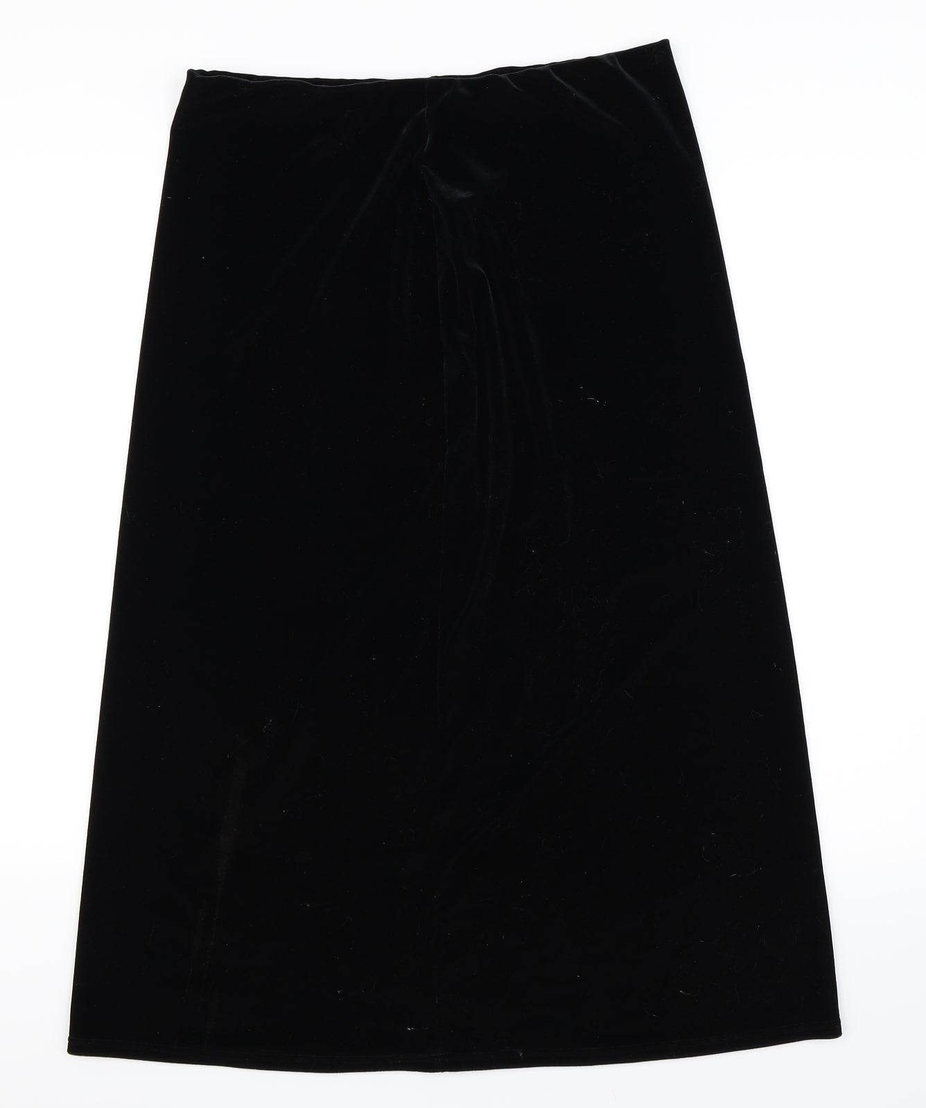 Marks and Spencer Womens Black  Velour A-Line Skirt Size 16