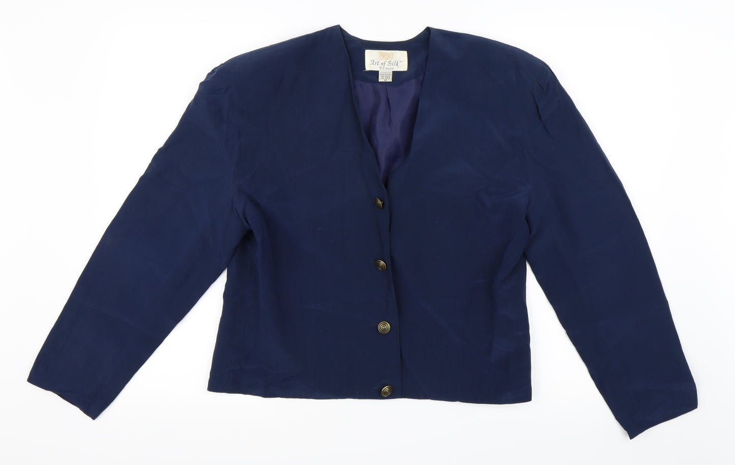 Art of Silk Womens Blue   Jacket Blazer Size M