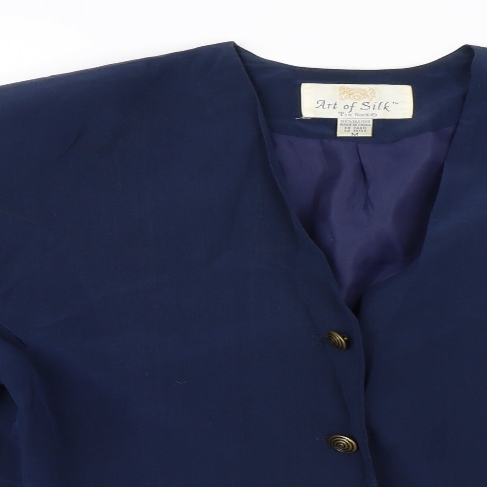 Art of Silk Womens Blue   Jacket Blazer Size M