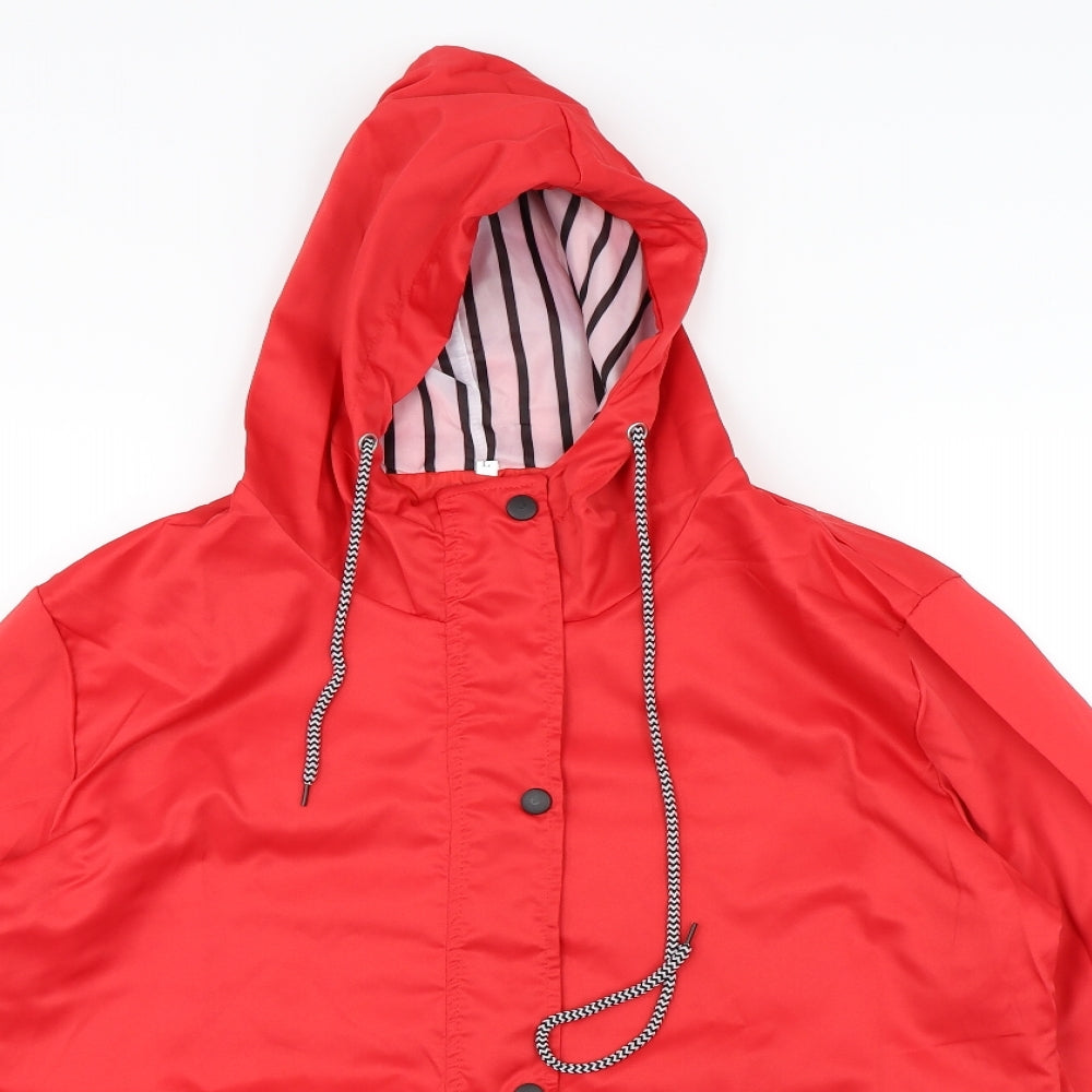 Preworn Womens Red   Rain Coat Coat Size L