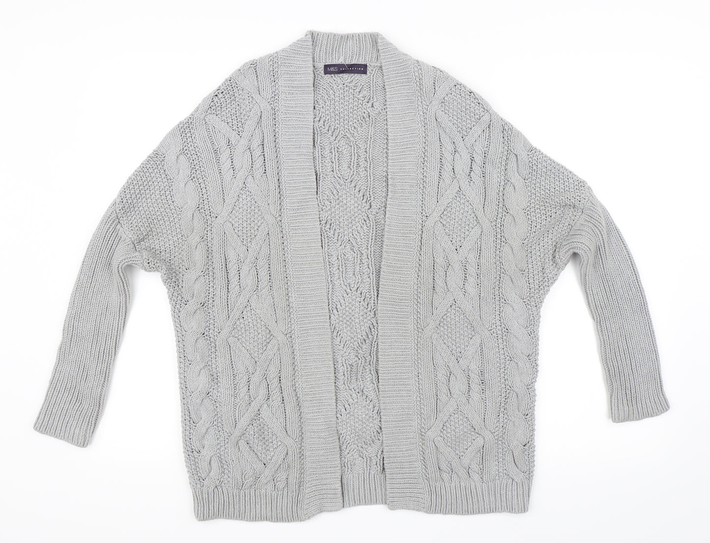Marks and Spencer Womens Grey   Cardigan Jumper Size 10