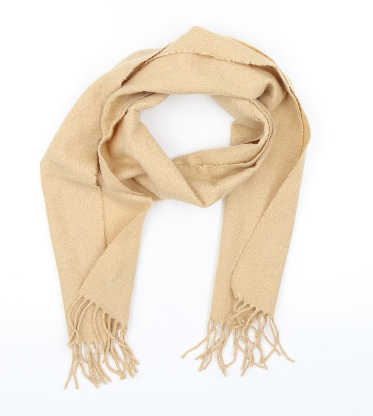 Johnstons of Elgin Unisex Beige   Scarf  One Size  - Lambs Wool