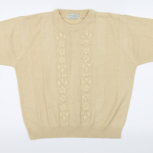 Compliments Womens Beige   Pullover Jumper Size M