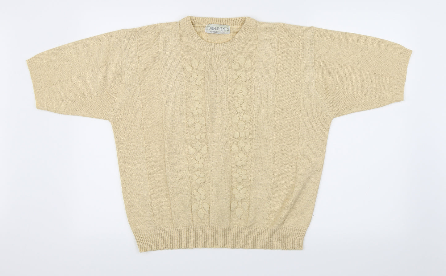 Compliments Womens Beige   Pullover Jumper Size M