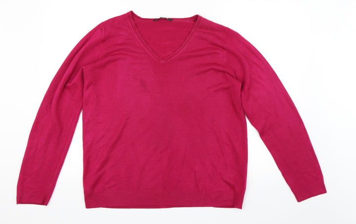 Le Bon Marché Womens Pink Pullover Jumper Size 16